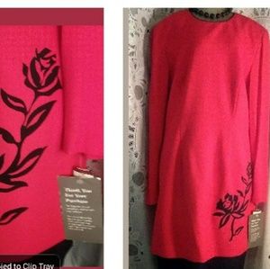 Virgo II woman's red dress 6 lined long sleeve